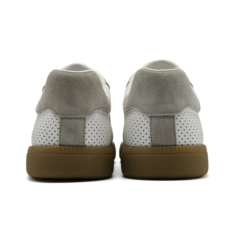HLA German Army Trainers Vintage Classic Patchwork Breathable Perforated Casual Shoes Skateboard Shoes Men's-10