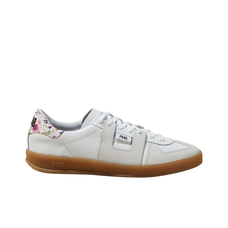 P448 Monza Floral Low-Top Casual Shoes Women's White-1
