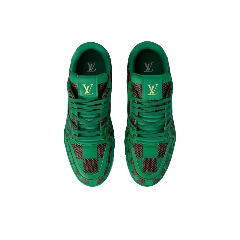 LOUIS VUITTON LV Trainer Sneaker Damier Pop Green-2