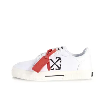 OFF WHITE New Low Vulcanized White Black Women's