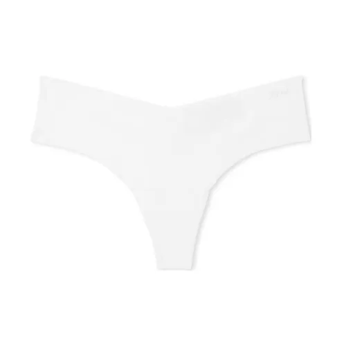 Victoria's Secret PINK NO-SHOW THONG PANTY / Underpants Women's 1 Pack Optical White