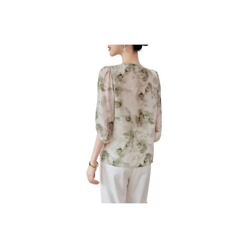 To The West Shirt Women's Washed Light Green-1