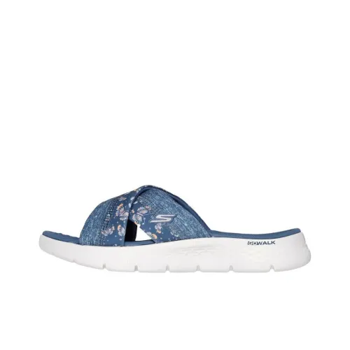 Skechers Go Walk Flex Slide Slippers Women's Marine Blue