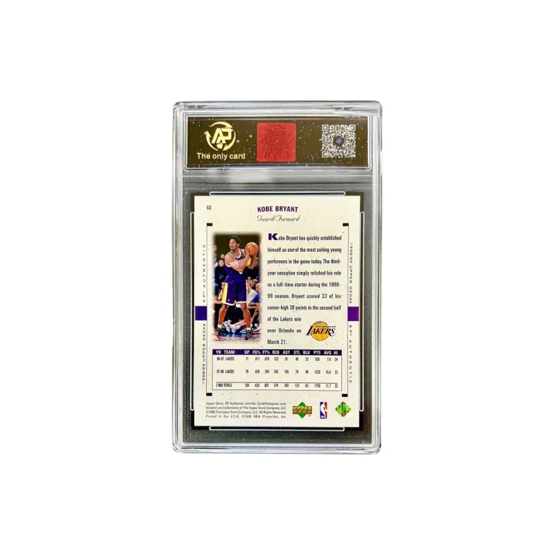 UPPER DECK Kobe Bryant 1999 Year, Rising Stars Size 8 Lakers Period, Rising Stars Panel Graded Cards 1 Pc-1