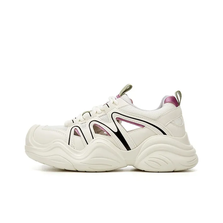 Jin Baichuan Lightweight Height Increasing Low-Top Chunky Sneakers Women's-0