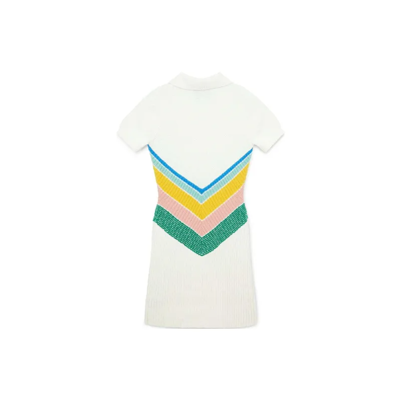 CASABLANCA FW24 Pre Fall Collection Short Sleeved Dress Women's White-1