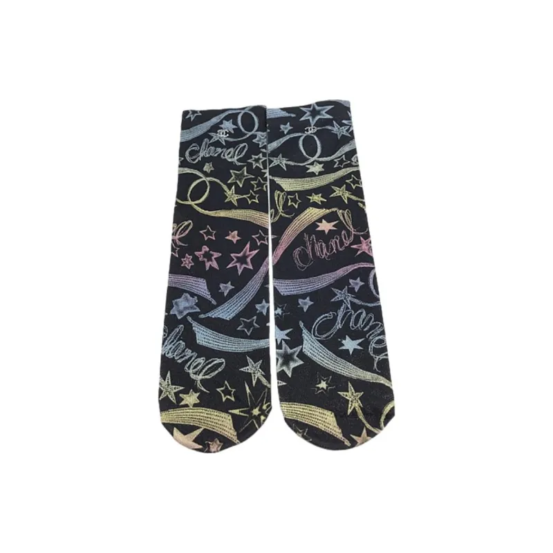 CHANEL Mid-Calf Socks Women's 1 Pack Multicolor-1