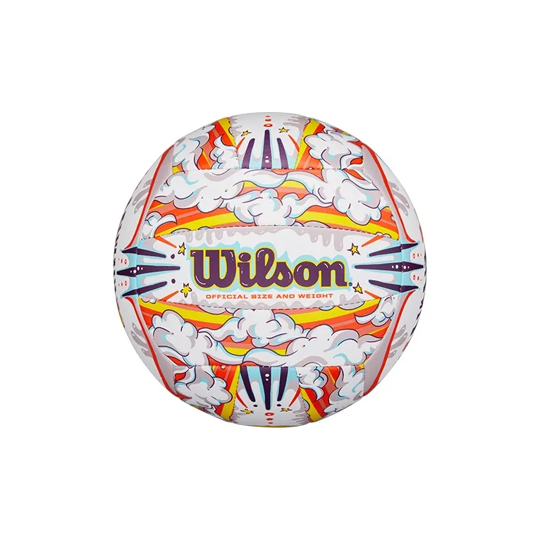 Wilson PU Size ５ Ball Volleyball Unisex Blue White Orange-0