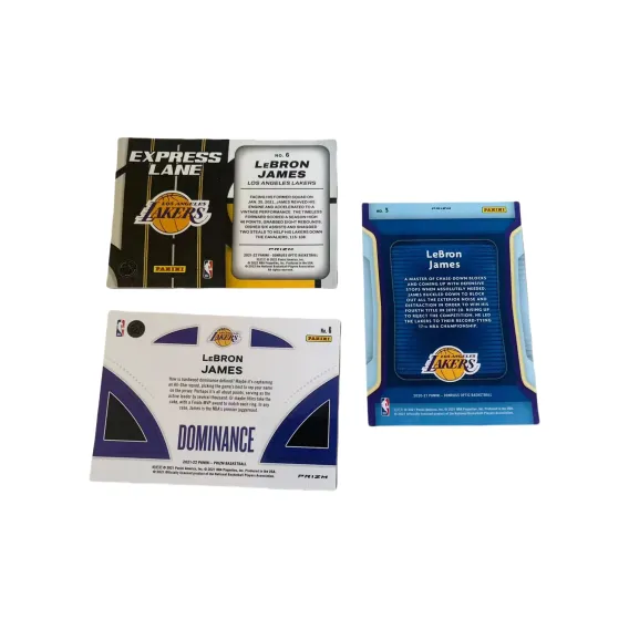 PANINI LeBron James Lakers Refringence Teca 3 Piece Combination Player Card Product Access Sports Cards 3 Pcs-1