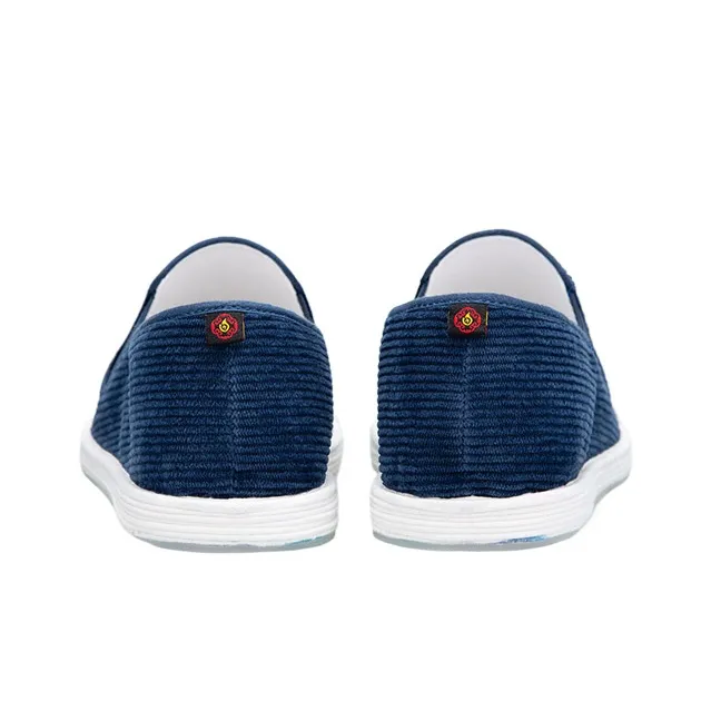 Bian Fumao Men's Casual Shoes Old Beijing Cloth Shoes Slip on Men's Navy Blue-4