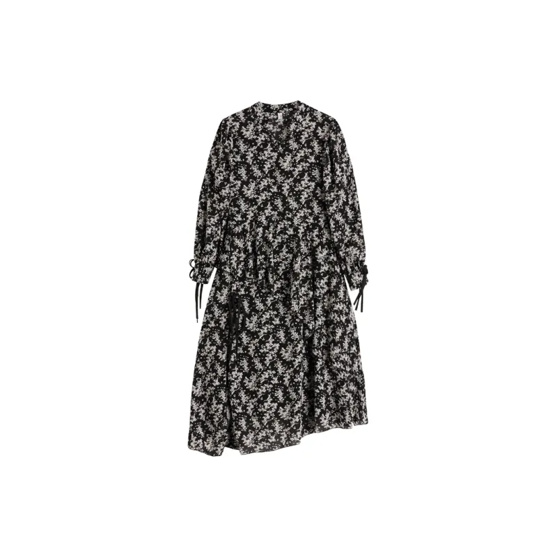 ETSE Long Sleeved Dresses Women's Black-1