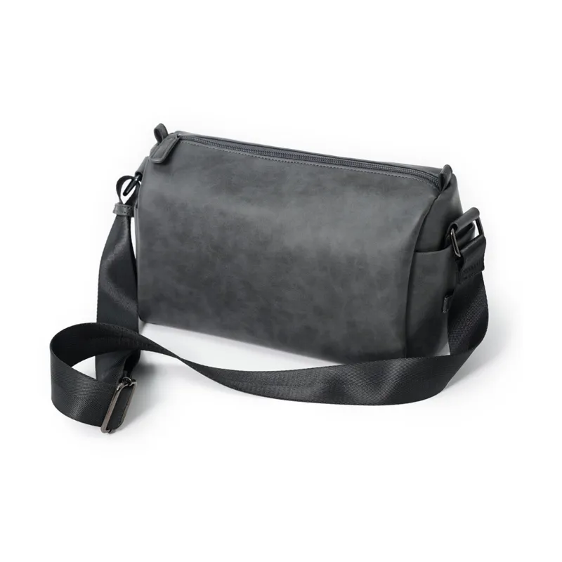 Slazenger PU Adjustable Strap Street Style Shoulder Bag Crossbody Bag Regular Unisex Black/Dark Gray/Khaki-1