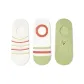 Green Stripes No-Show Socks Set
