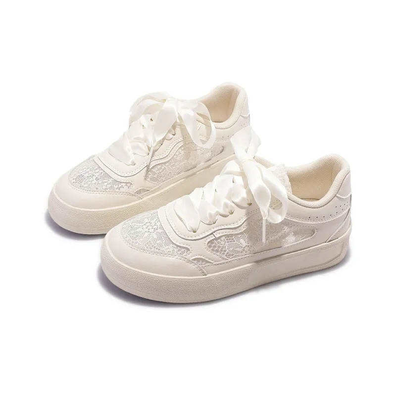 SNXR Slip Resistant Cushioning Quick Dry Abrasion Resistant Breathable Low Top Skateboard Shoes Women's Beige-3
