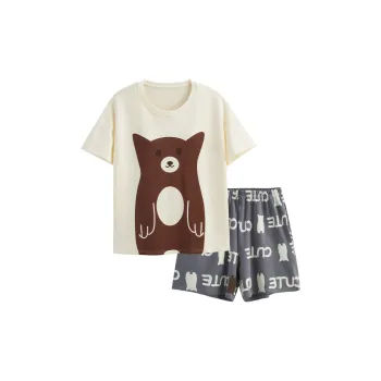 Dream Heart Pajama Set Women's Ecru