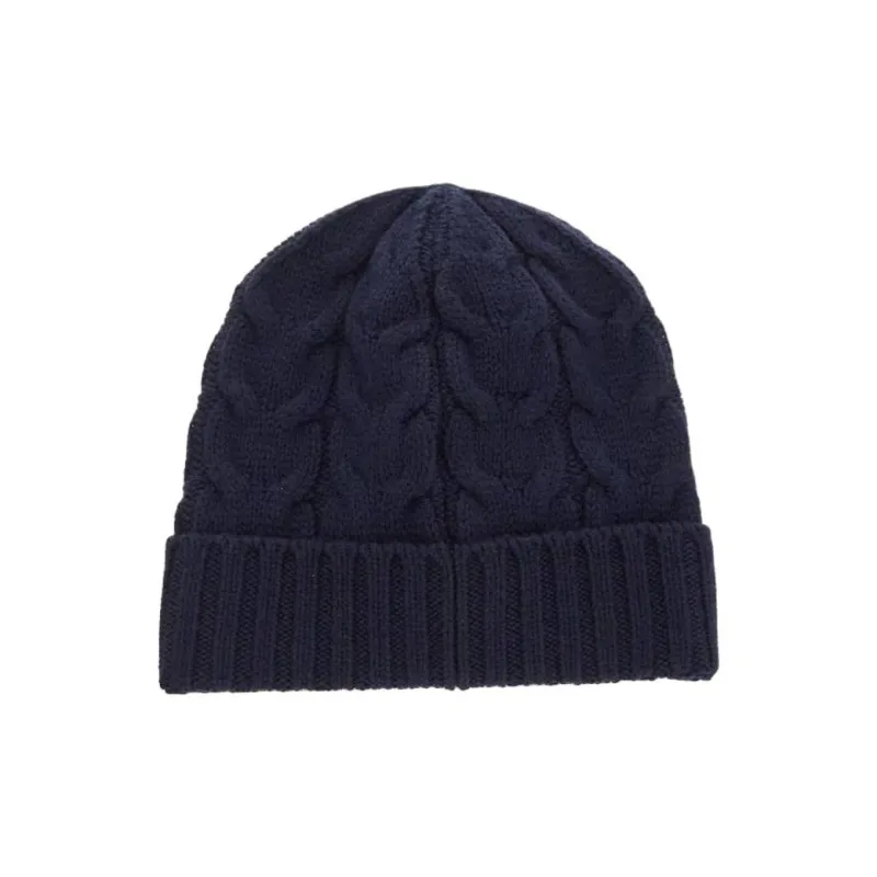 Moncler Logo Patch Cable Knitted Beanie-1