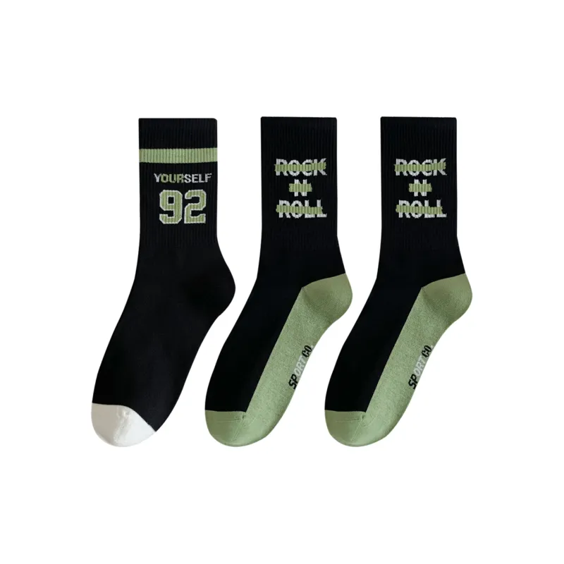 XXLLG Mid Calf Socks Men's 3 Pack-10
