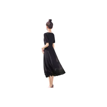 Cypress House Short Sleeved Dresses Women's Black