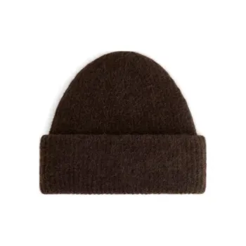 ARKET Polyester Alpaca Wool Elastane Beanies Women's Dark Brown