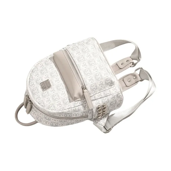 PESASRIE X KDAIOU Collaboration PU Backpack Regular Women's Beige-2