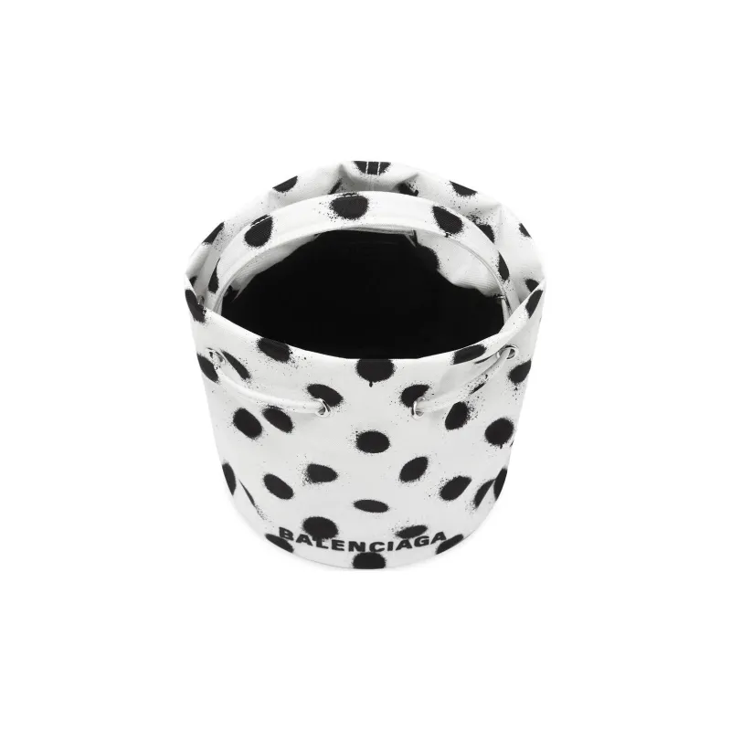 Balenciaga Polyamide Handbag Shoulder Bag Women's White & Black-1