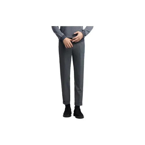 Yiwen Suit Trousers Men Light Gray