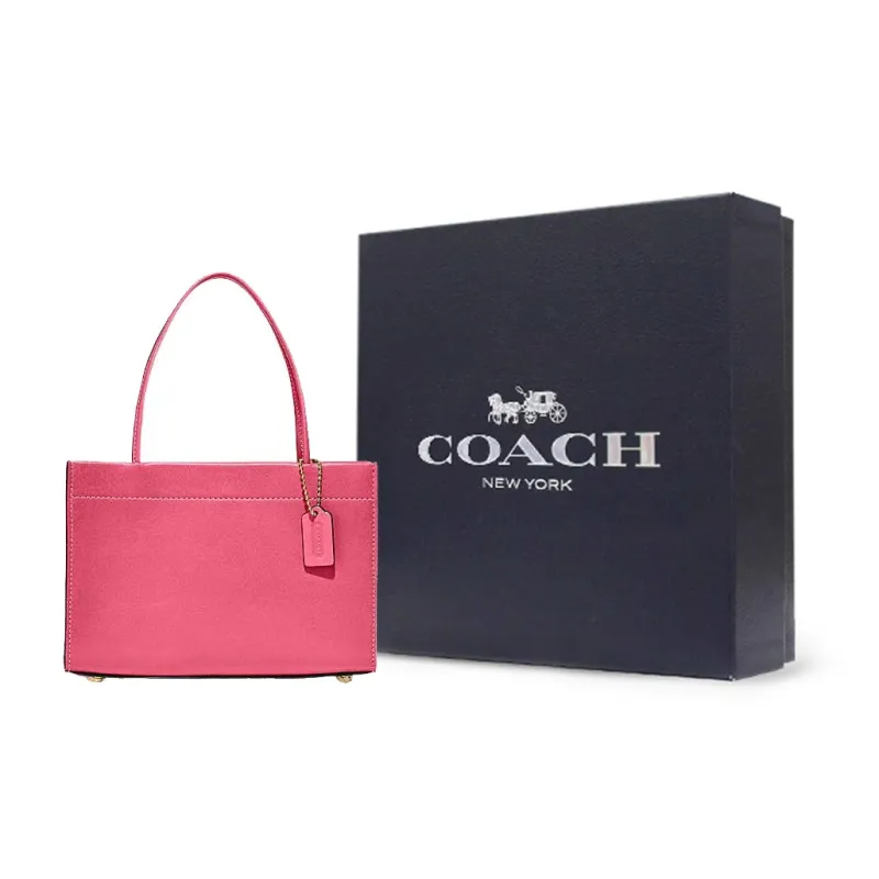COACH Cashin Leather Tote Bag, Shopping Bag, Handbag, Crossbody Bag Trumpets Women's Pink-8