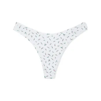 Victoria's Secret PINK COTTON HIGH-LEG THONG PANTY / OWBFP Underpants Women's 1 Pack White