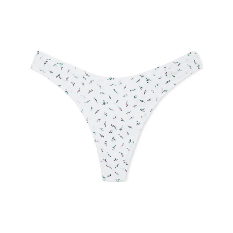 Victoria's Secret PINK COTTON HIGH-LEG THONG PANTY / OWBFP Underpants Women's 1 Pack White-0