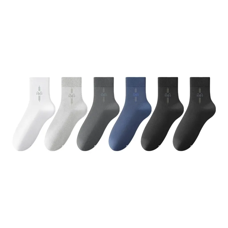 H YXIANG Crew Socks For Summer Men's 6 Pack-1