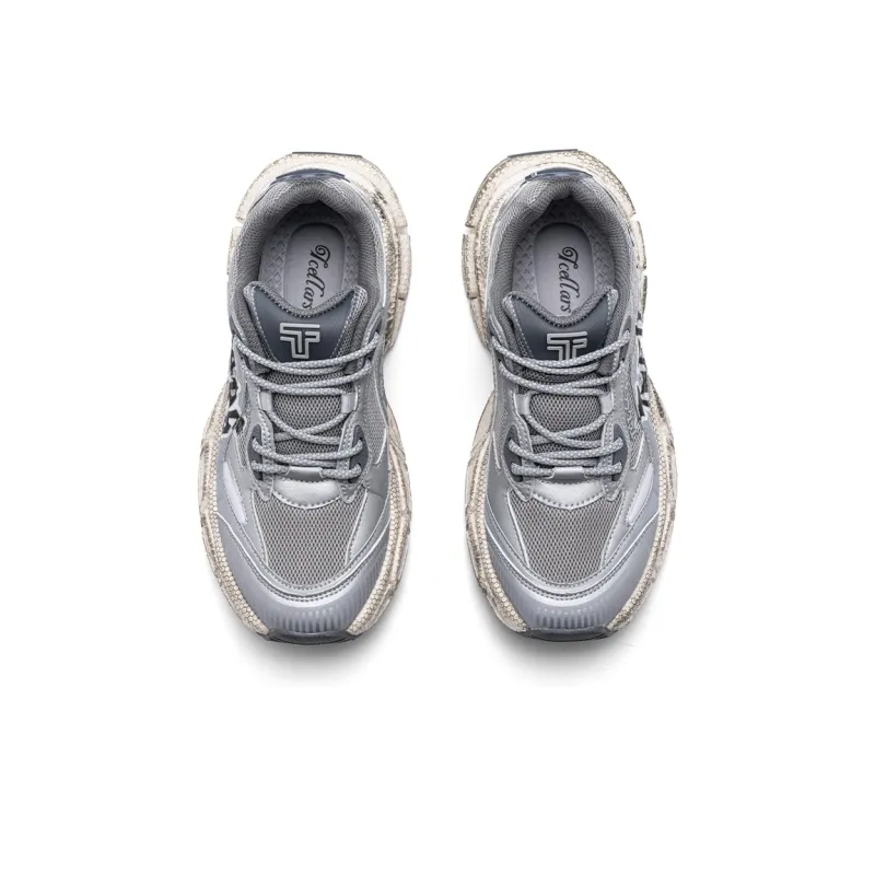 TCELLARS Cushioning Abrasion Resistant Lightweight Height Increasing Mat Low Top Chunky Sneakers Unisex-49