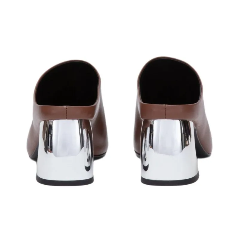 3.1 Phillip Lim Closed Toe Slippers 6.5cm Women's Brown-3
