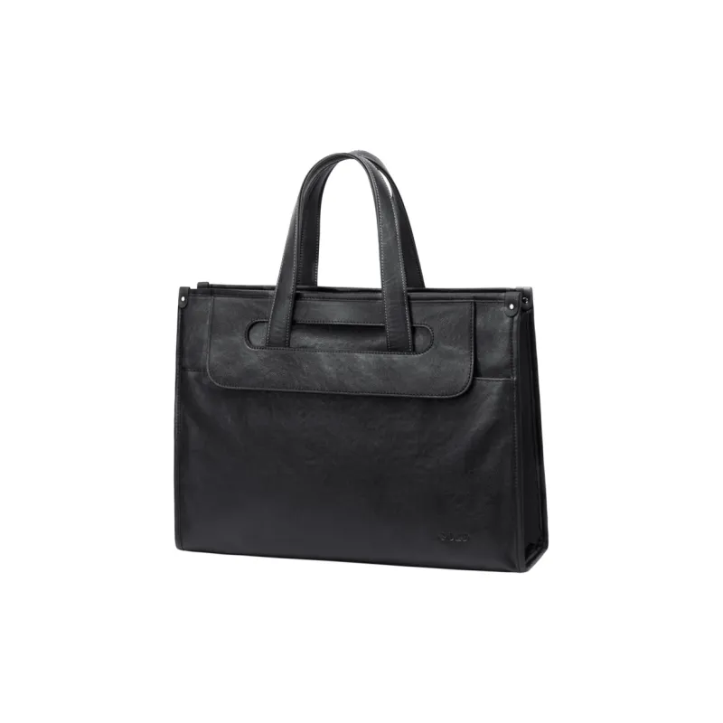 GOLF Cow Leather With Synthetic Leather Top Grain Cow Leather Briefcase Tubas Men's Black-2