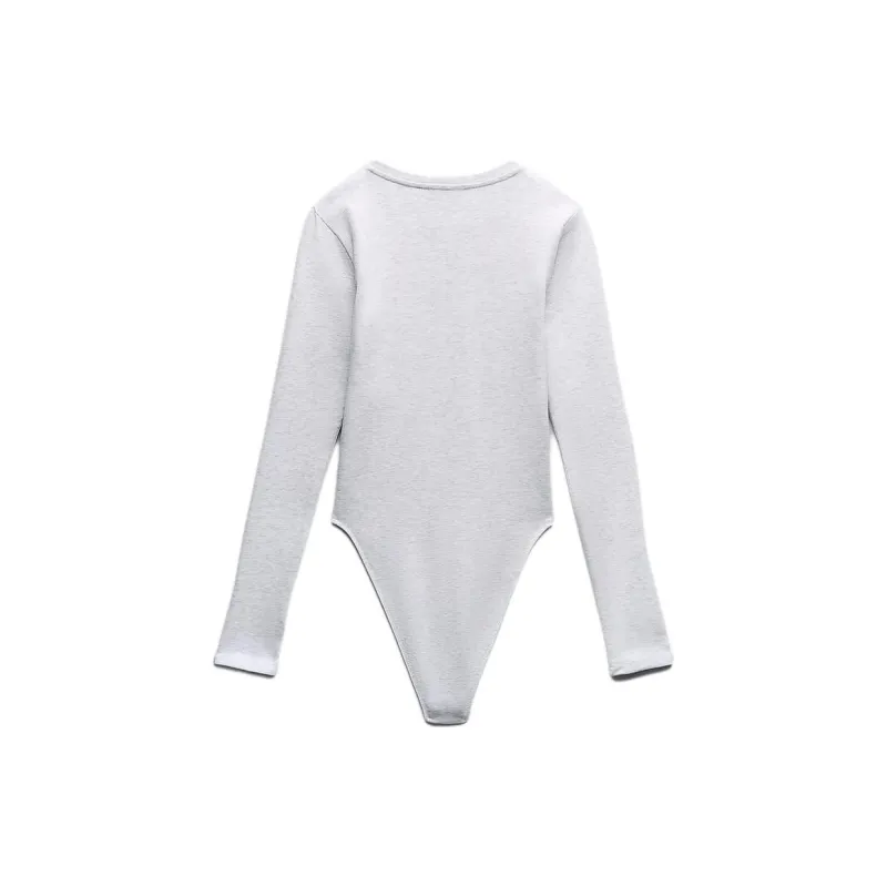 ZARA Bodysuits Women's Zebra Print Gray-1