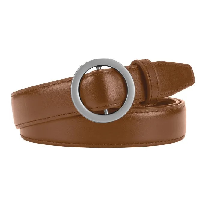 15 MINS Cow Leather Leather Belts Women's Width  2.4cm-6