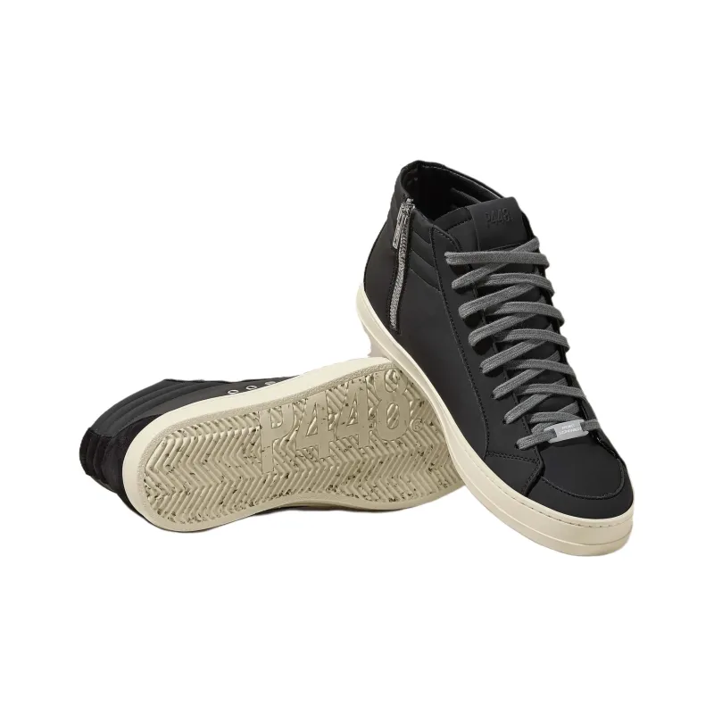 P448 Mid-Top Skateboard Shoes Unisex Black-4