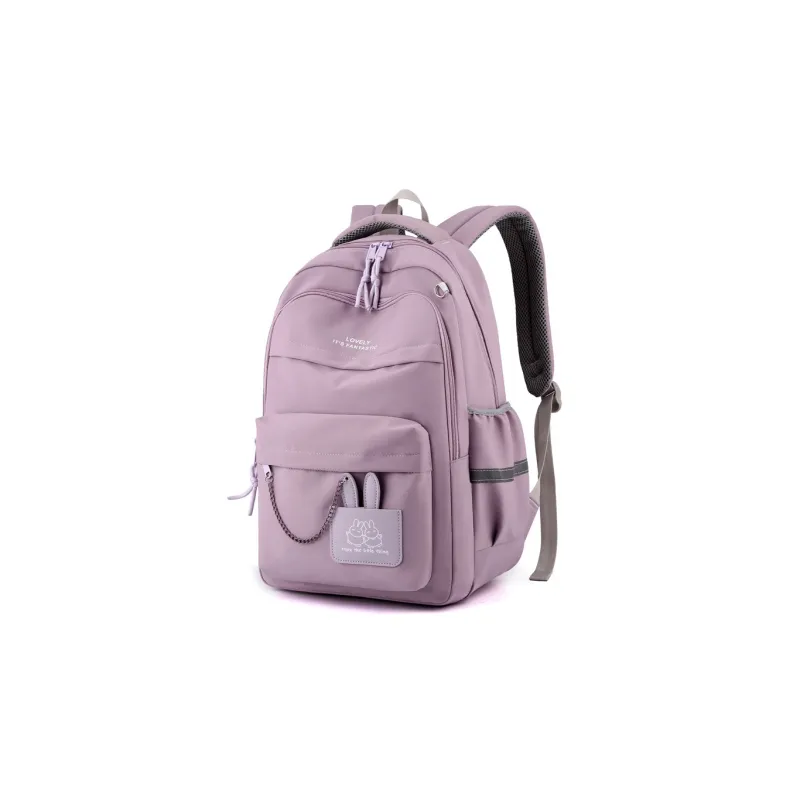 Natural Fish Nylon Backpack Regular Pink Black Orange Purple-5