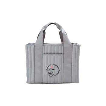 Sanrio Polyester Tote Bag, Shopping Bag, Handbag Small Size Women's Gray
