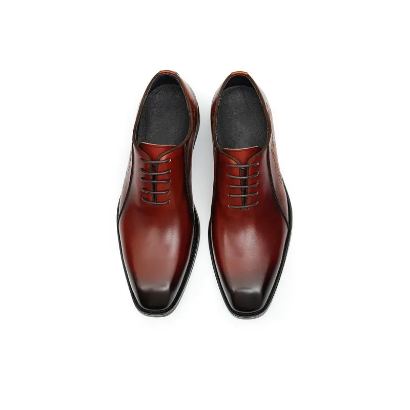 ASTON M.JAZZ Dress Shoes Men Low Top Blue/Brown-10
