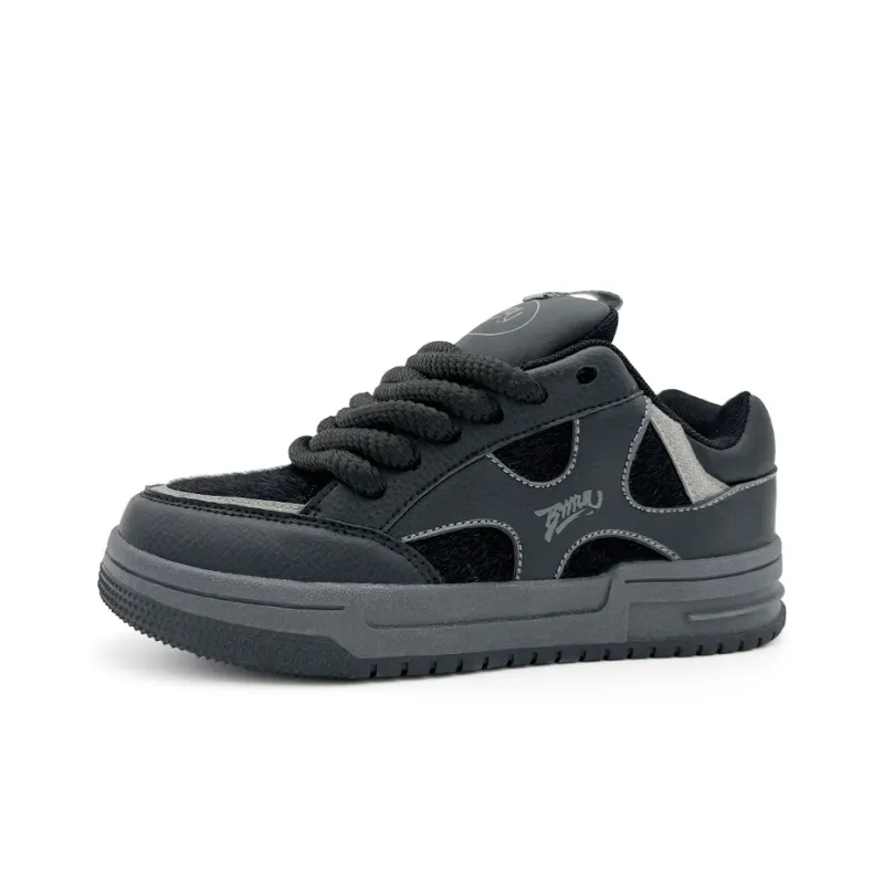 Little Red Man Fashion Casual Shoes Slip-Resistant Low-Top Platform Skateboard Shoes Unisex-6