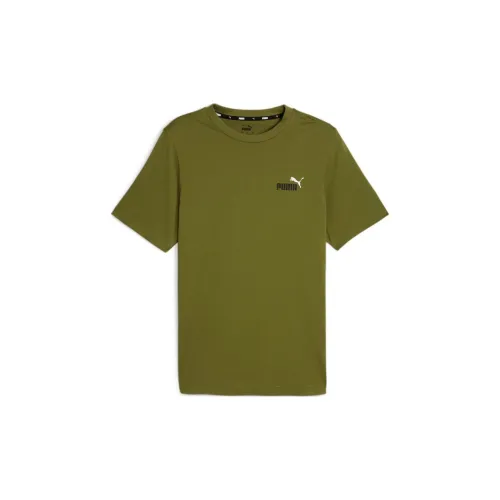 PUMA T-Shirts Men Olive Green