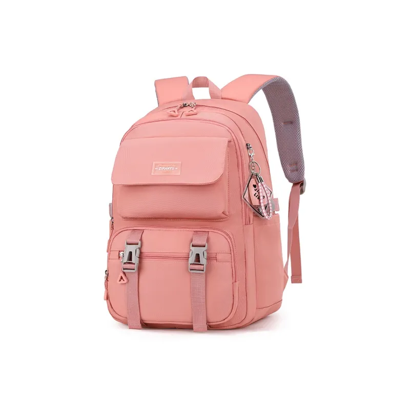 Natural Fish Nylon Backpack Regular Women's Blue/Purple/Black/Pink/Gray-0
