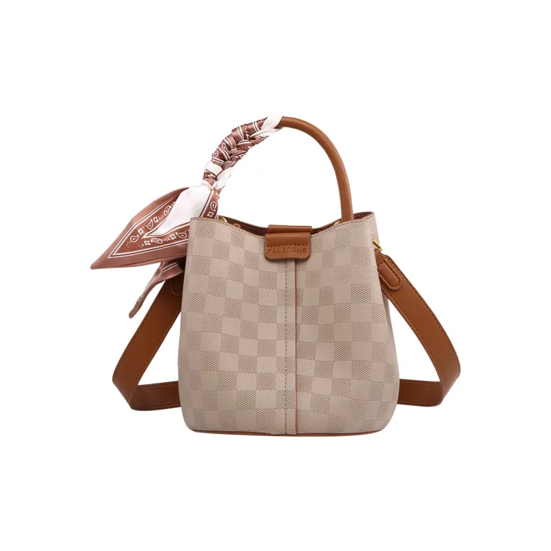 H YXIANG Microfiber Synthetic Leather Shoulder Bag Regular Women's Brown-2