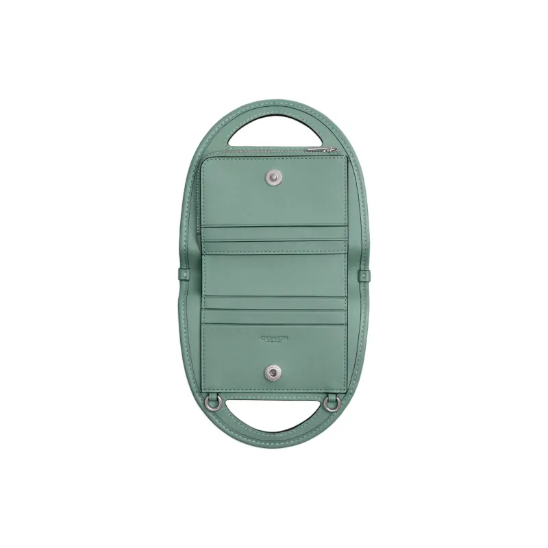 COACH Glove Tanned Leather Card Holder Mini Women's Green-4