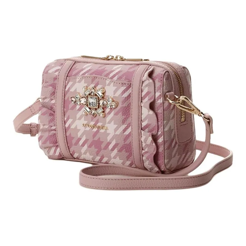 SAMANTHA THAVASA Synthetic Leather Shoulder Bag Women's Pink-1