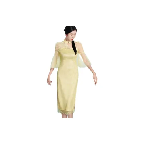 Shimiko Cheongsams Women's Yellow