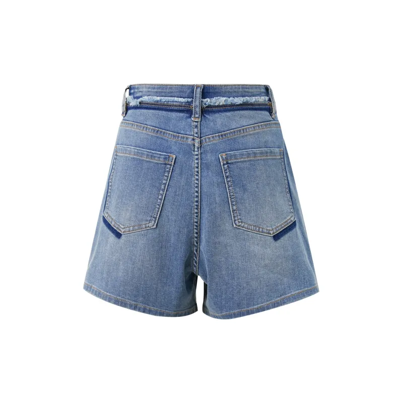 3COLOUR Denim Shorts Women's Lake Blue-1
