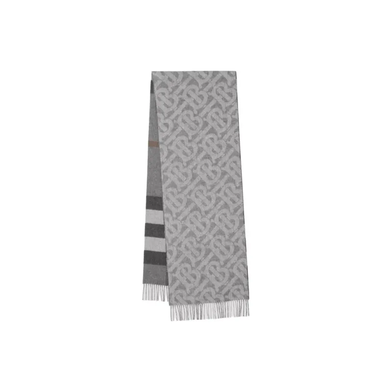 Burberry Check Pattern Fringed Scarf-2