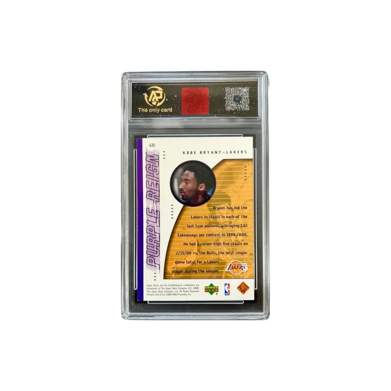 UPPER DECK 2001 Upper Deck Rising Stars Size 8 Lakers Kobe Dunk Selection Image Graded Cards 1 Pc-1