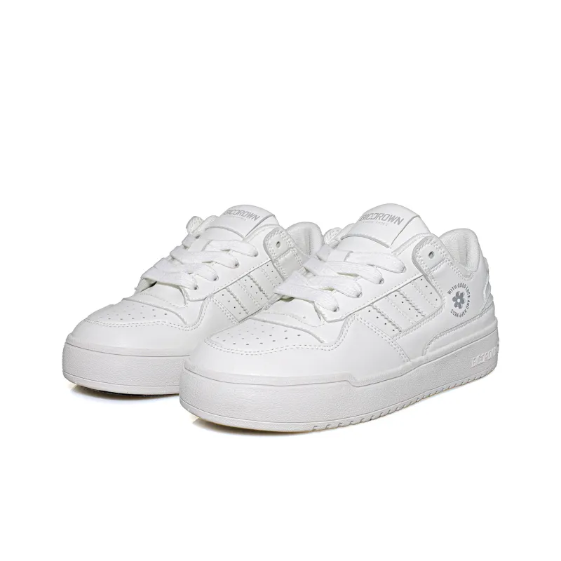 B10CROWN Slip Resistant Cushioning Low Top Skateboard Shoes Women's White-4